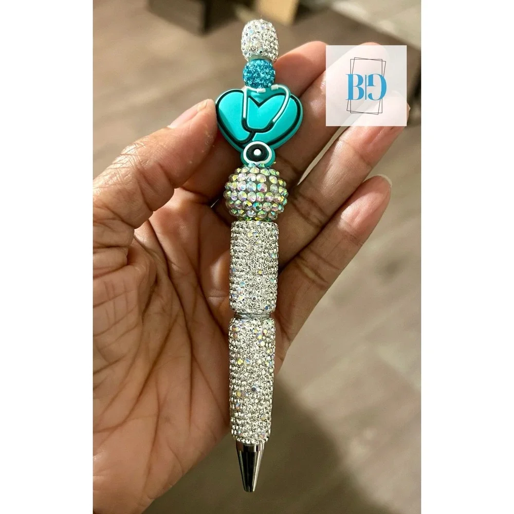 Handmade pen, sparkly rhinestone fancy pen medical